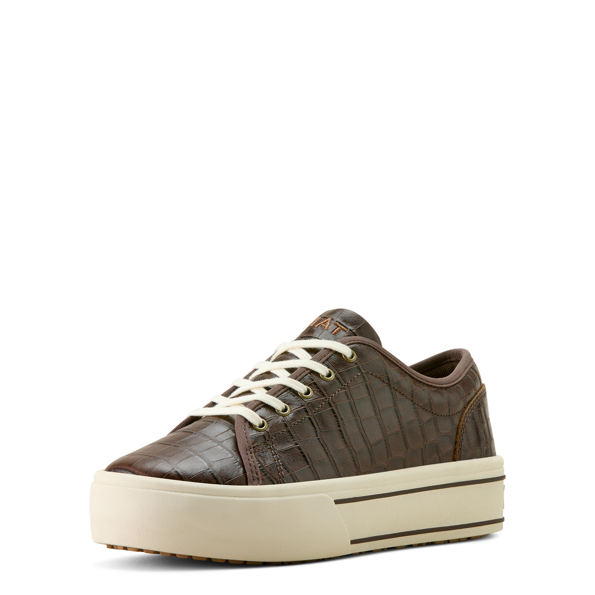 Ariat Womens Skylar Shoe - Luxe Espresso Croc Print