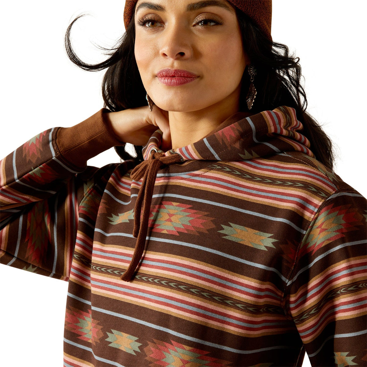 Ariat Women’s Skyline Hoodie - Soft Silt Serape Print - Ariat Womens Hoodies
