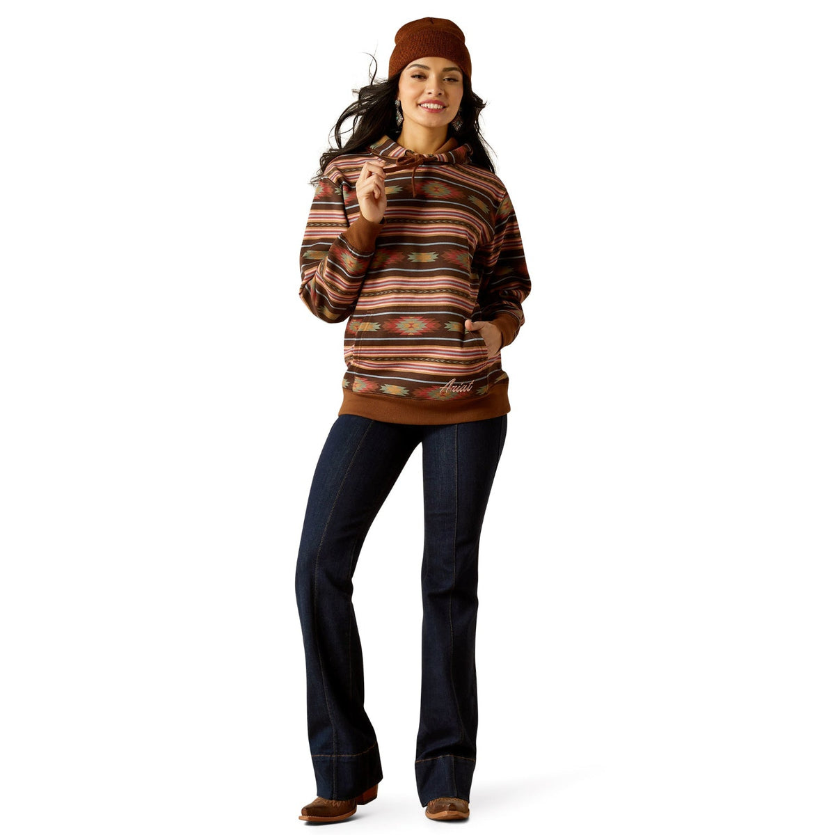 Ariat Women’s Skyline Hoodie - Soft Silt Serape Print - Ariat Womens Hoodies