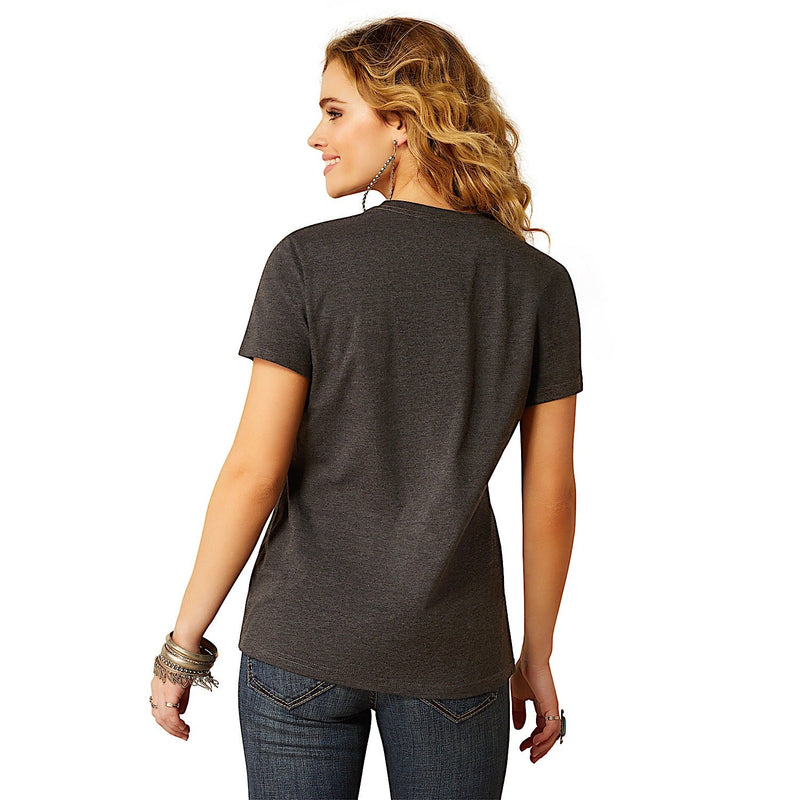 Ariat Women’s Southwest Classic T-Shirt - Charcoal Heather - Ariat Womens Tops
