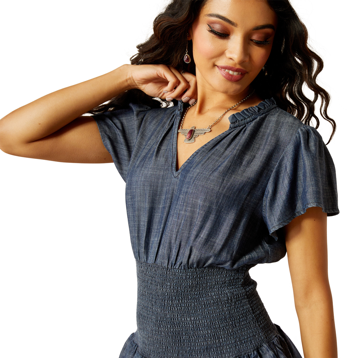 Ariat Women’s Stellar Dress - Medium Blue Chambray