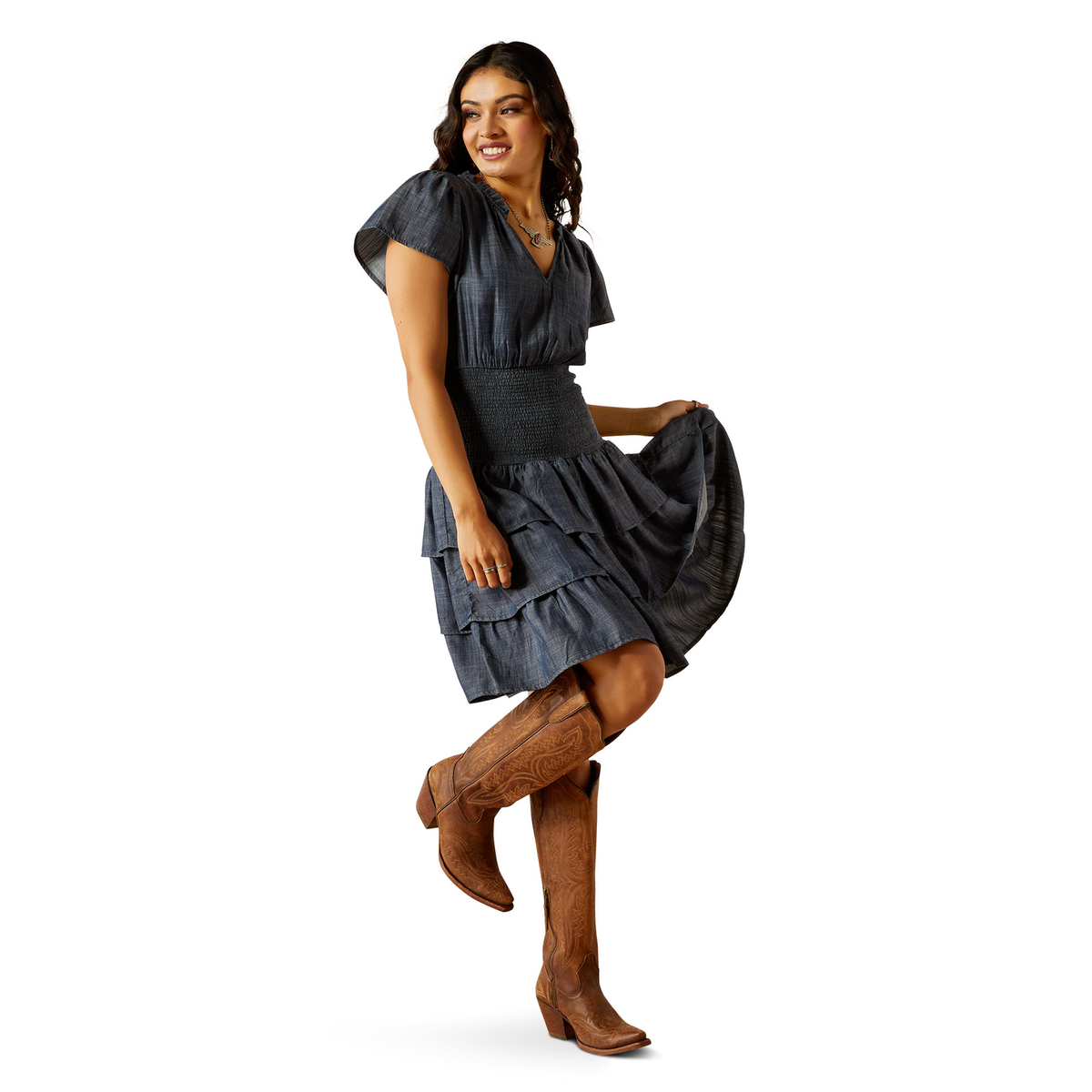 Ariat Women’s Stellar Dress - Medium Blue Chambray