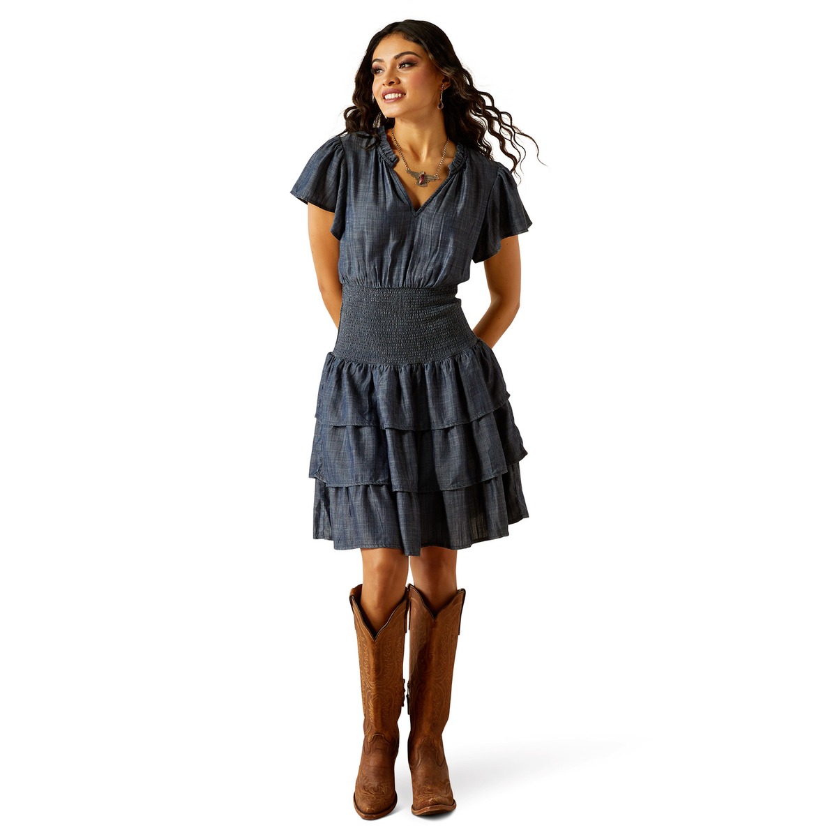 Ariat Women’s Stellar Dress - Medium Blue Chambray