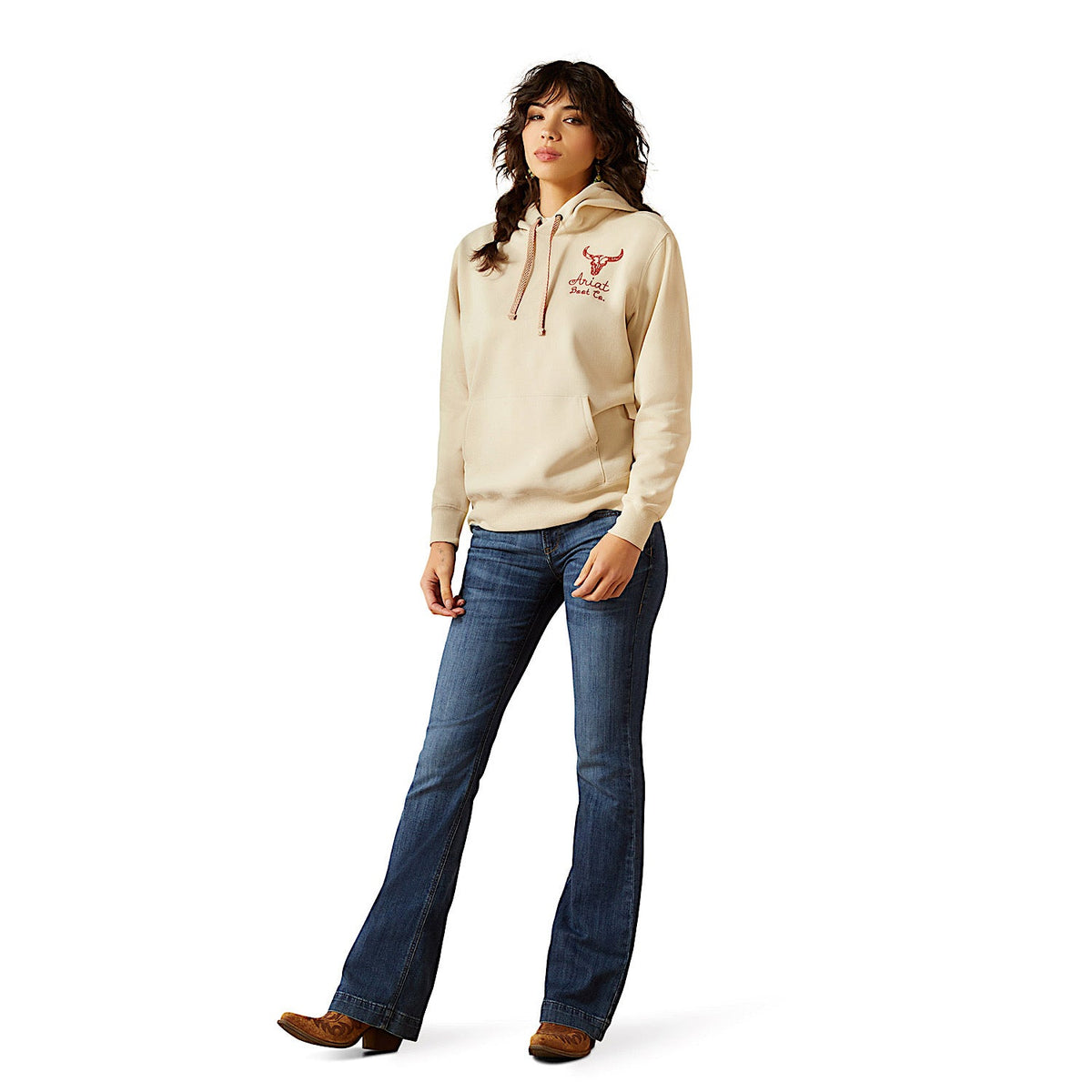 Ariat Womens Stitch Hoodie - Oyster Gray