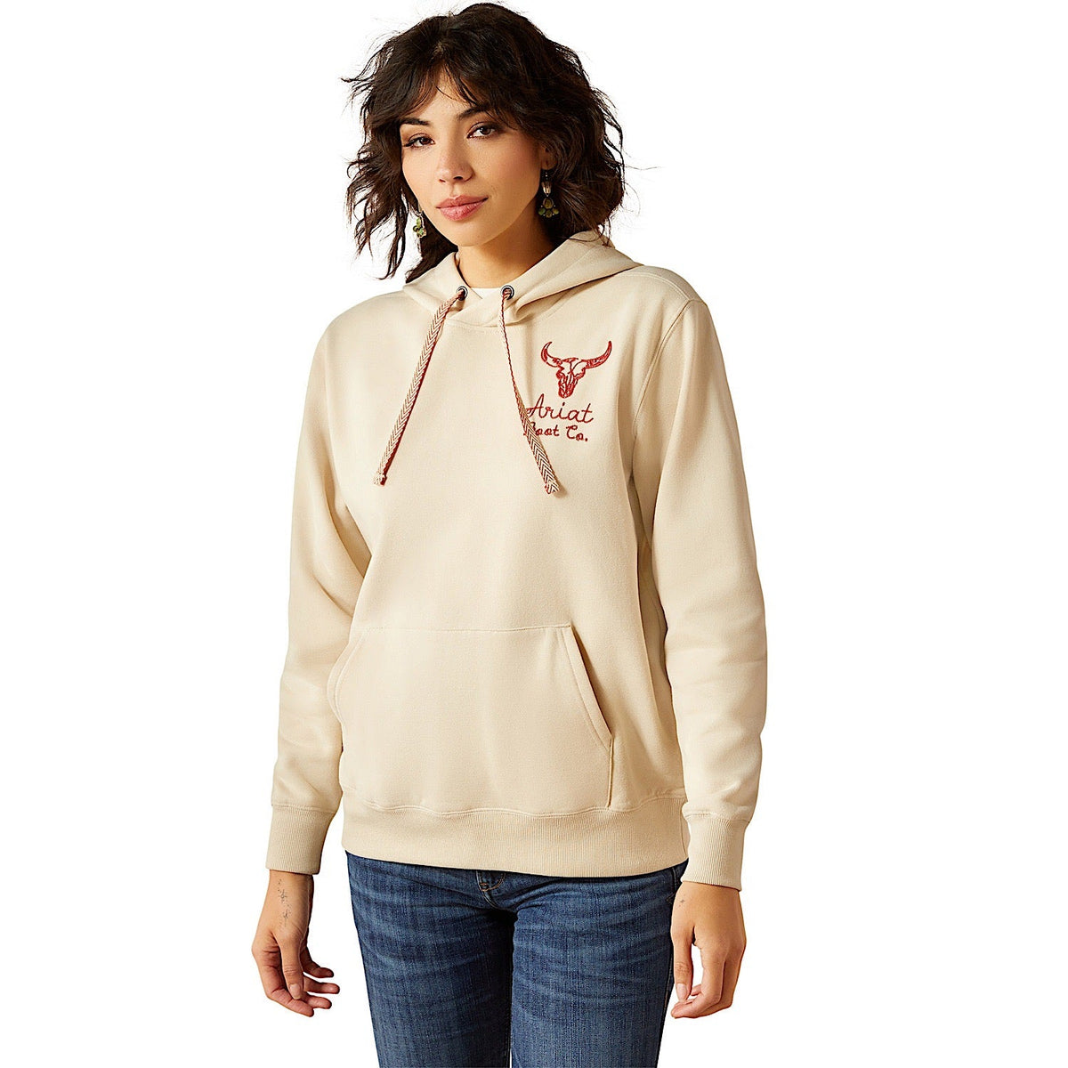 Ariat Womens Stitch Hoodie - Oyster Gray