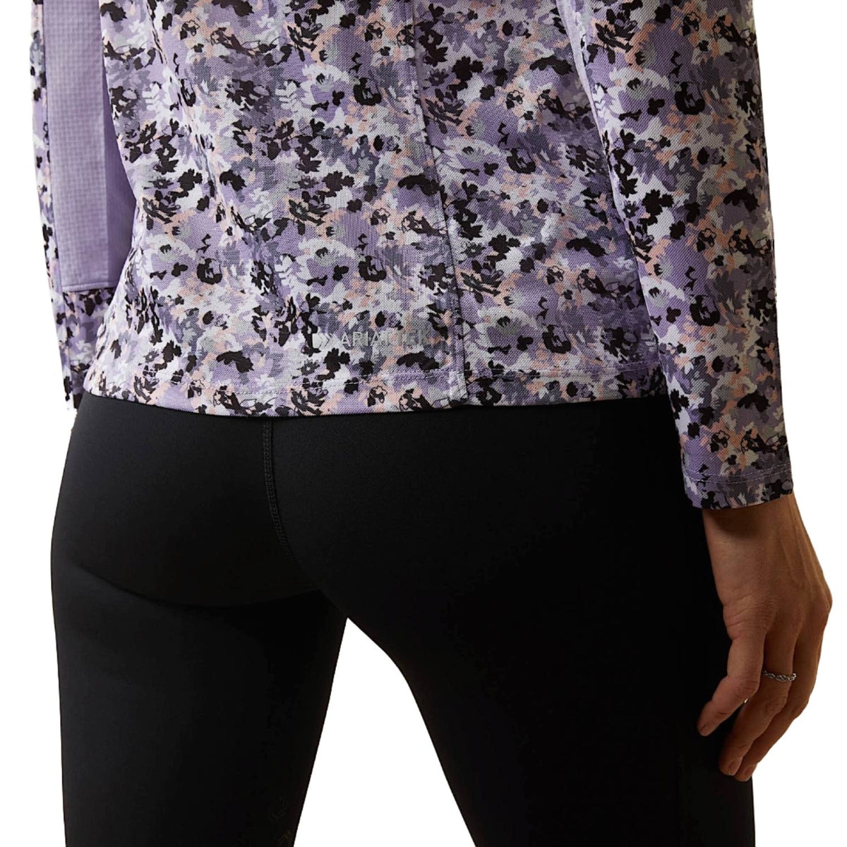 Ariat Womens Sunstopper 2.0 1/4 Zip Grey Camo Floral - Ariat Womens Tops