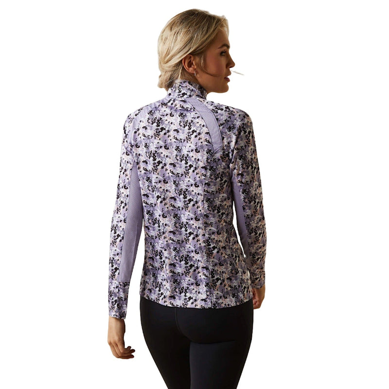 Ariat Womens Sunstopper 2.0 1/4 Zip Grey Camo Floral - Ariat Womens Tops