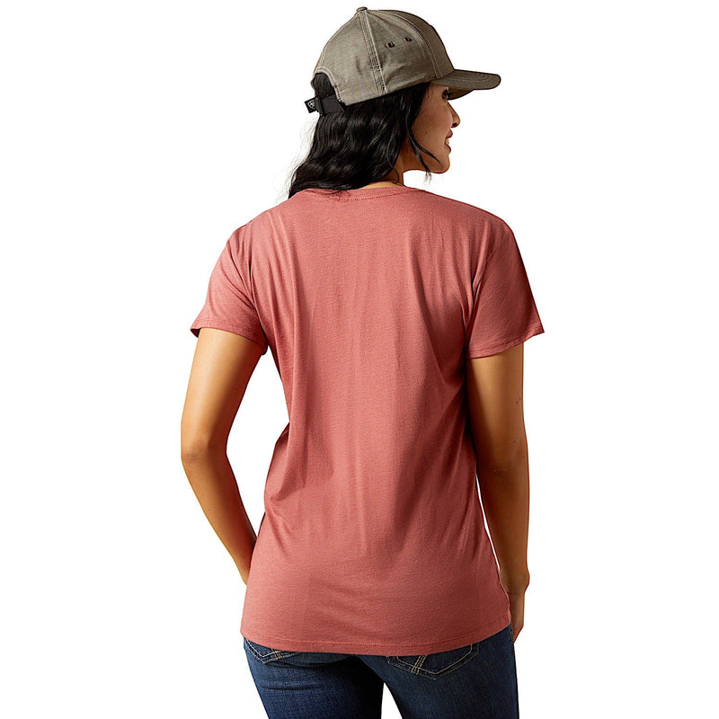 Ariat Women’s SW Logo Landscape T-Shirt - Red Clay Heather