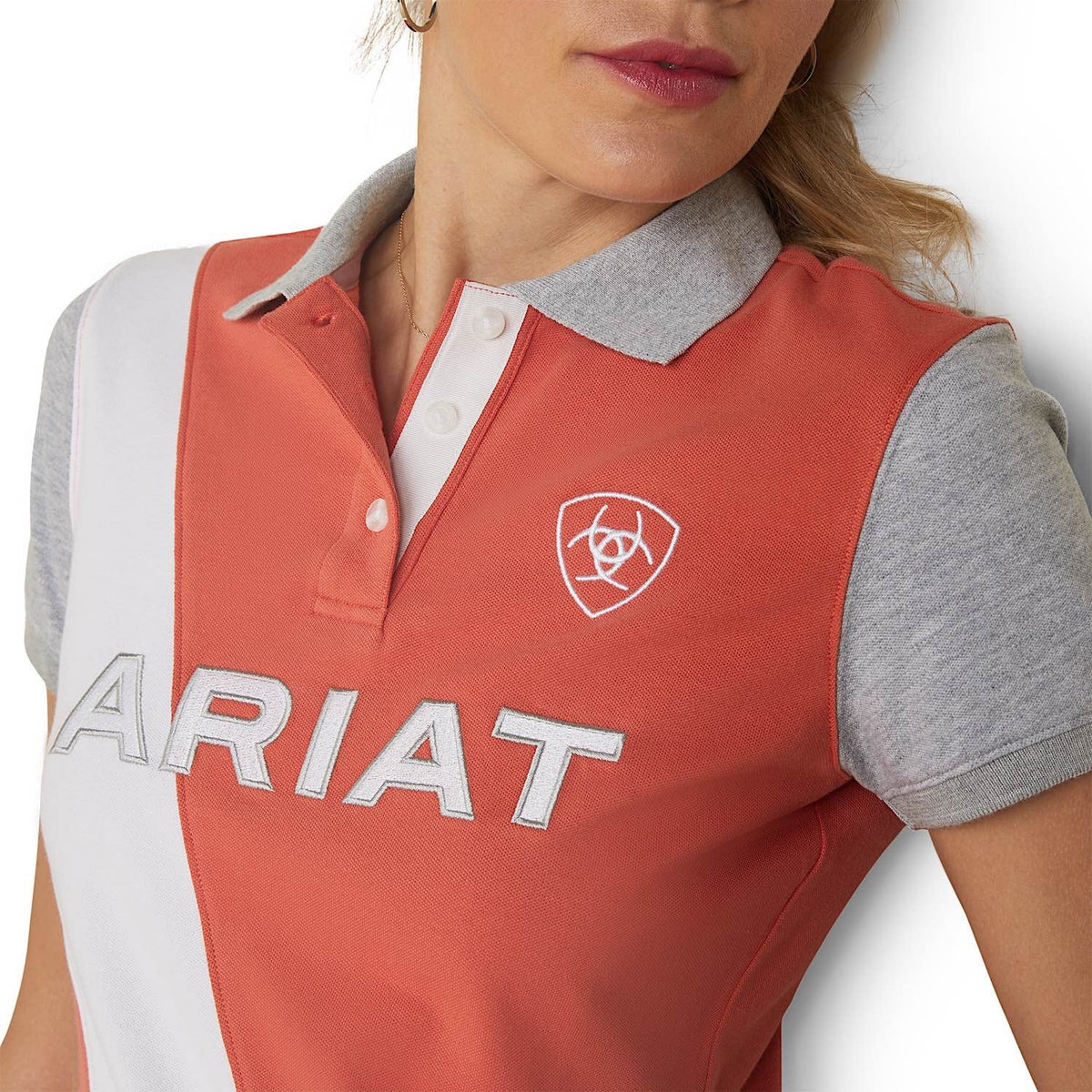 Ariat Womens Taryn S/S Polo Burnt Sienna - Ariat Womens Tops