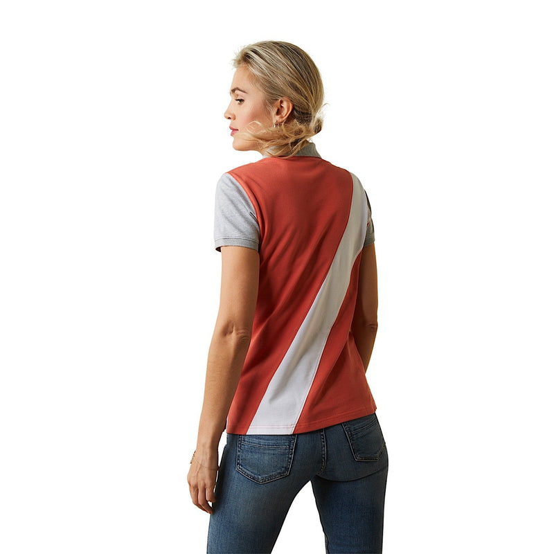 Ariat Womens Taryn S/S Polo Burnt Sienna - Ariat Womens Tops