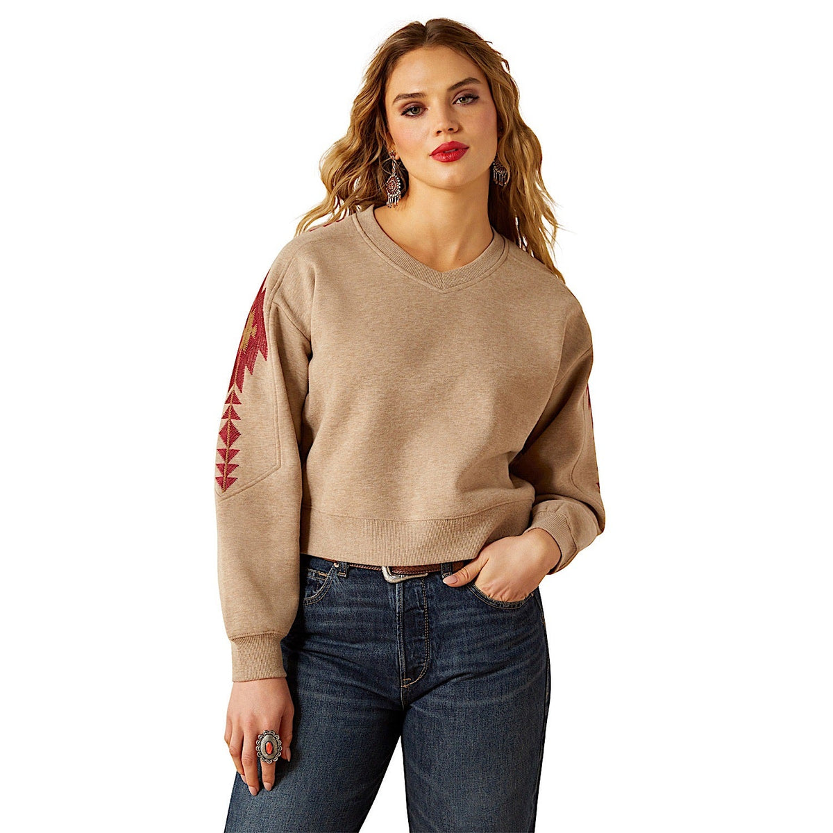 Ariat Womens Tatonka Sweatshirt - Brown Heather