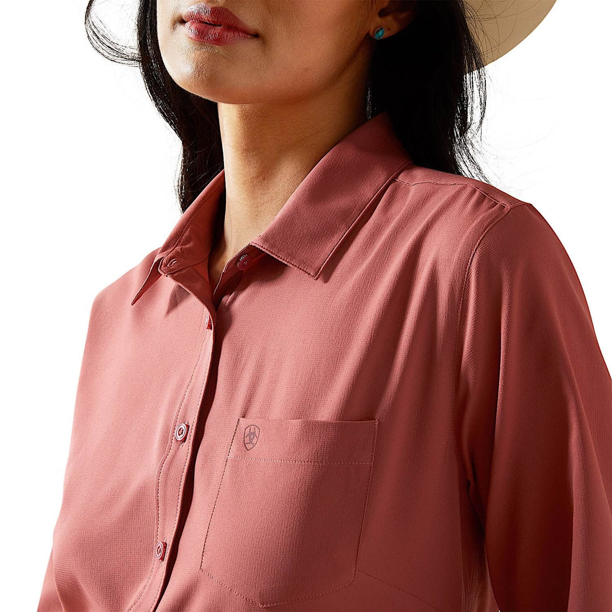 Ariat Womens Team Kirby Pro Shirt - Mauvewood