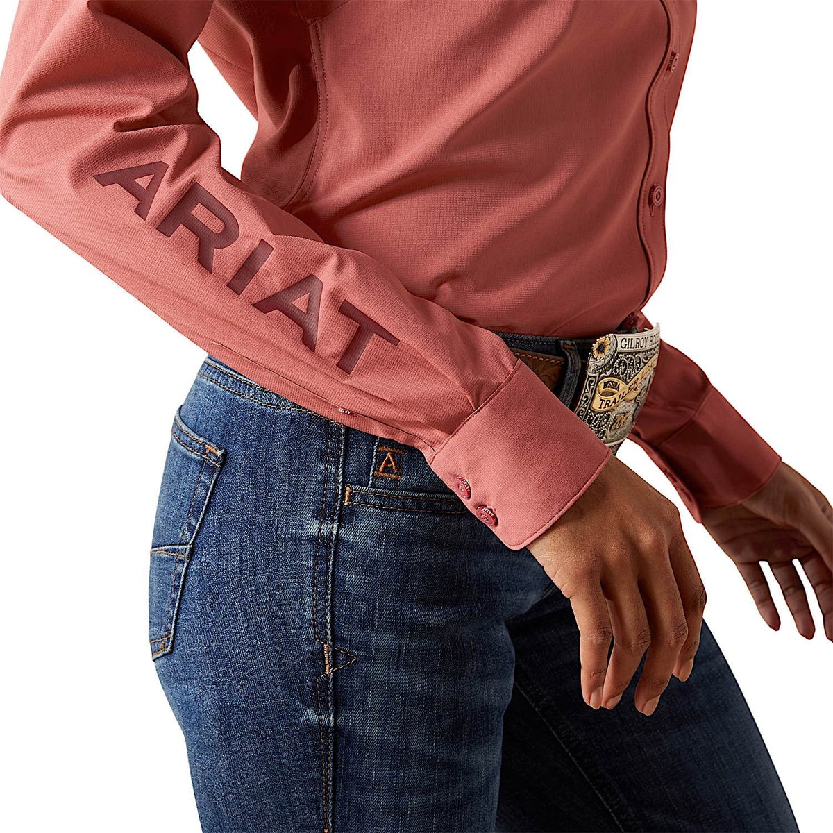 Ariat Womens Team Kirby Pro Shirt - Mauvewood