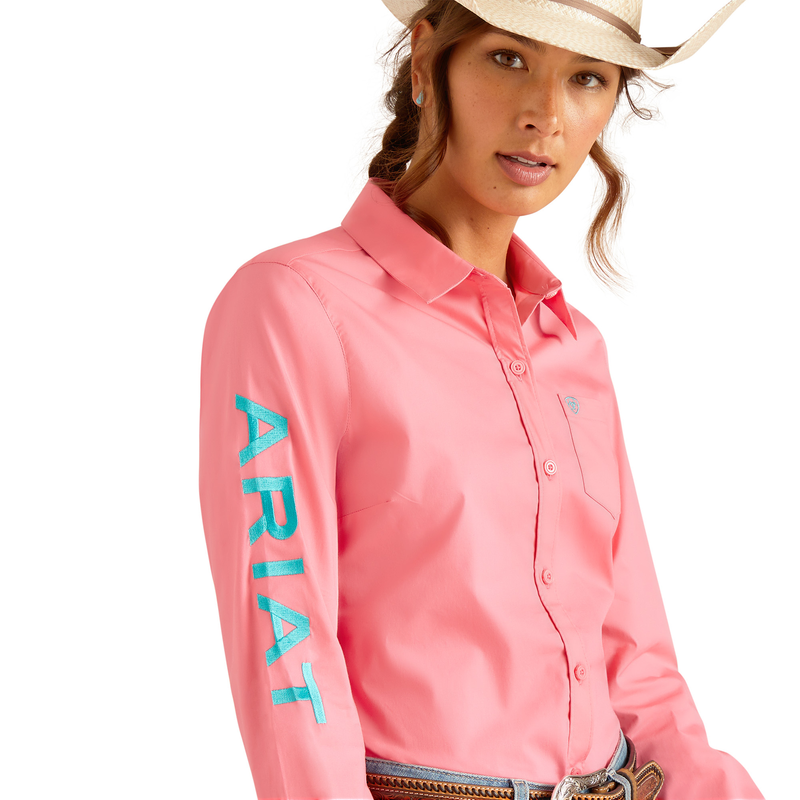 Ariat Women’s Team Kirby Stretch Shirt - Camellia Rose