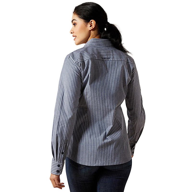 Ariat Women’s Team Kirby Stretch Shirt - Dress Blue Stripe