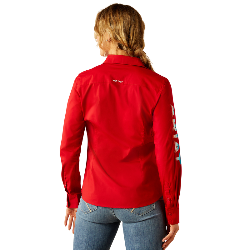 Ariat Womens Team Kirby Stretch Shirt - Equestrian Red