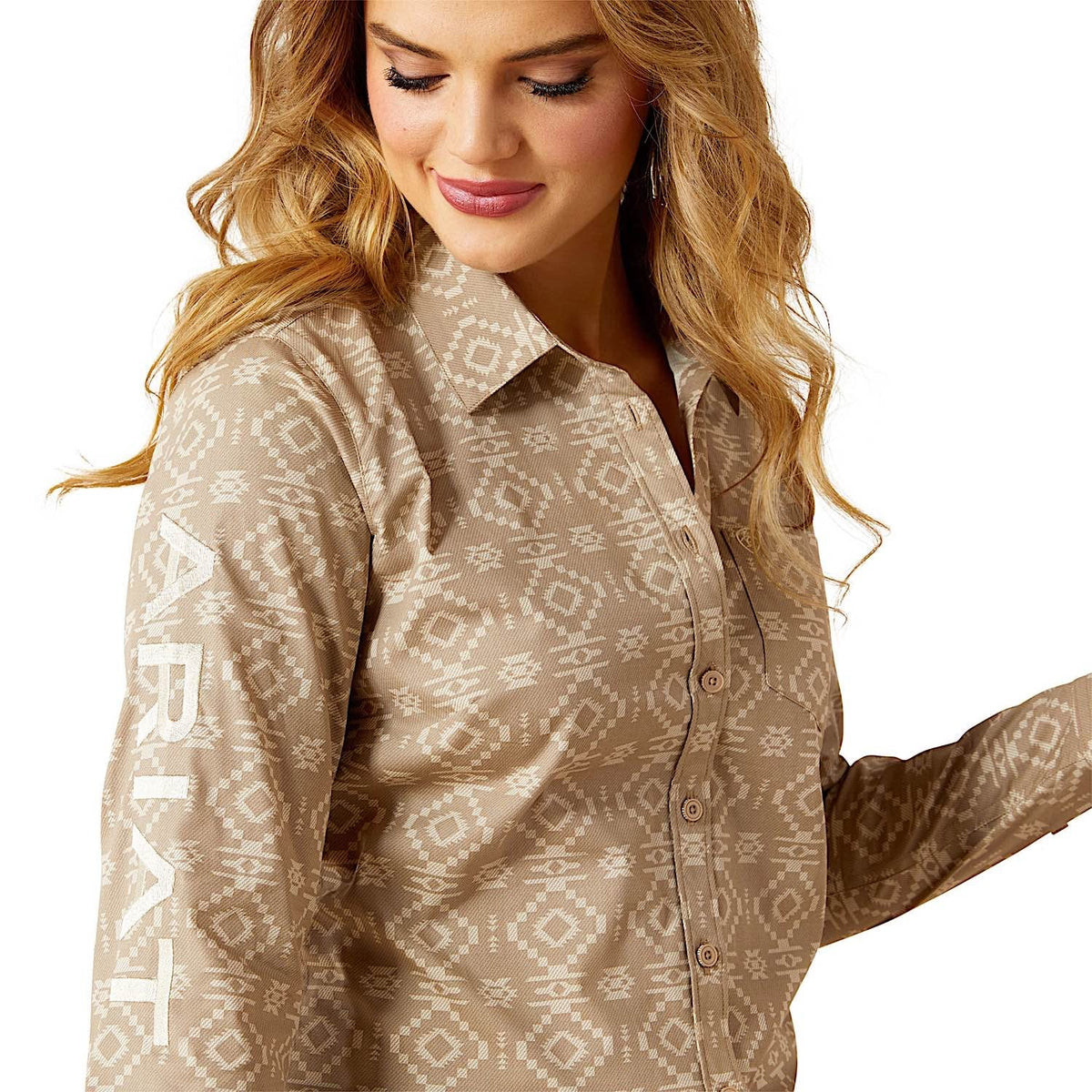 Ariat Womens Team Kirby Stretch Shirt - Lone Ridge Print