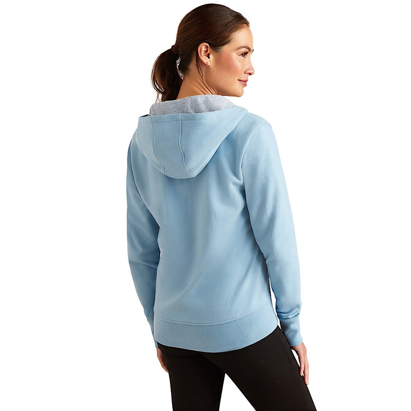 Ariat Womens Team Logo Full Zip Hoodie - Glacier Lake