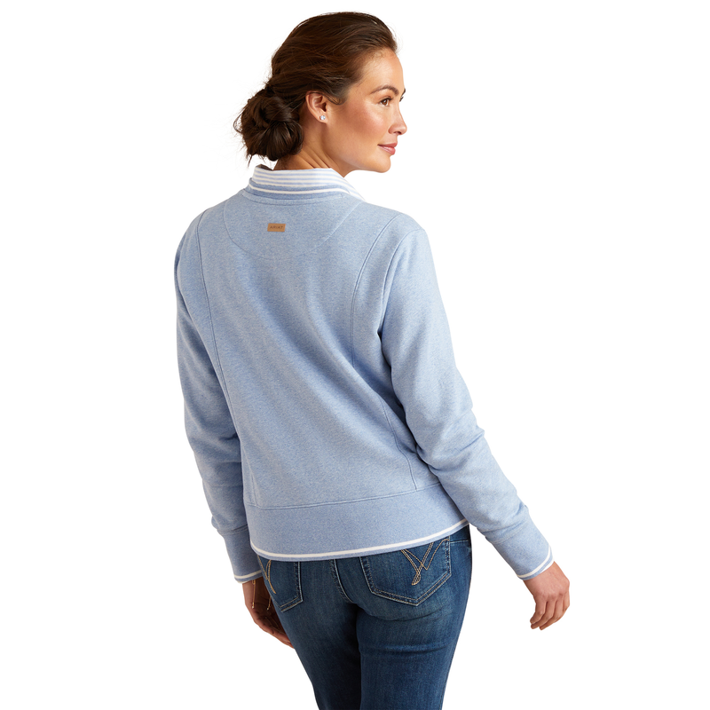 Ariat Women’s Tedstock Sweatshirt - Light Blue Heather - Ariat Womens Tops