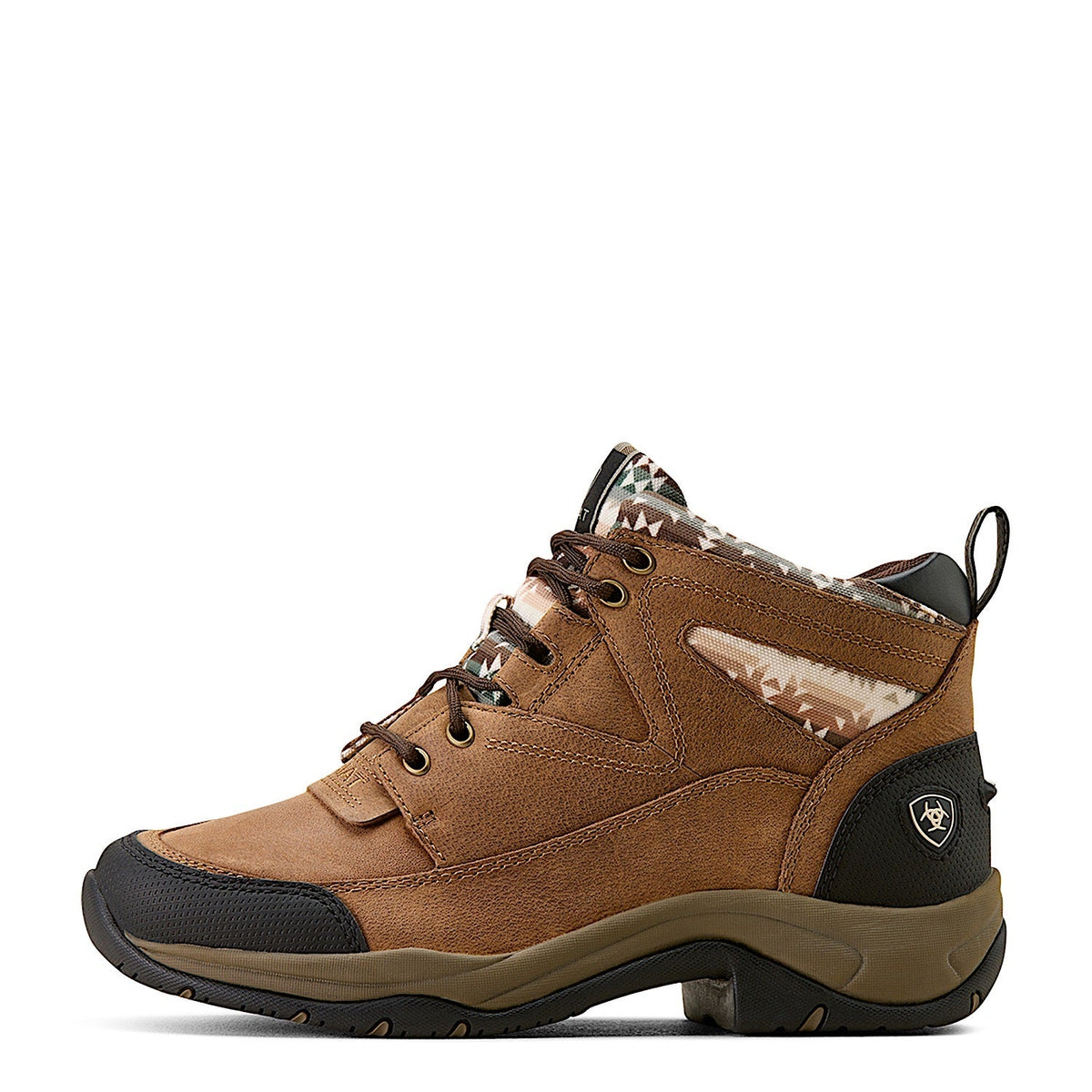 Ariat Womens Terrain Lace Boot - Dark Tan / Natural Southwest Print