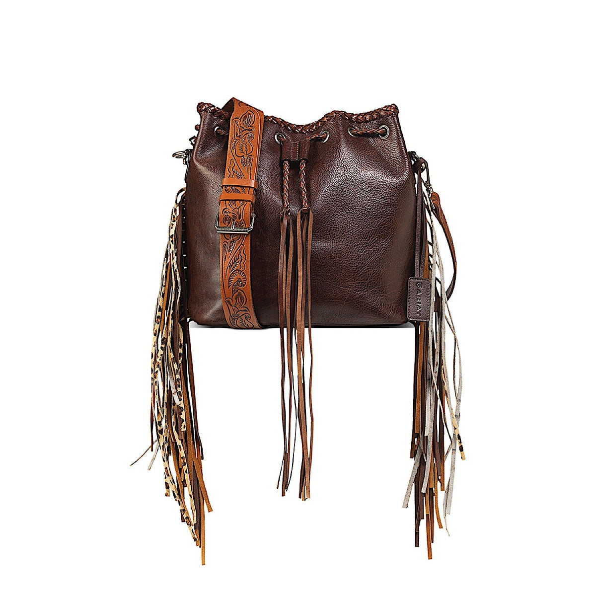 Ariat Women’s Thelma Leather Bucket Bag - Dark Brown