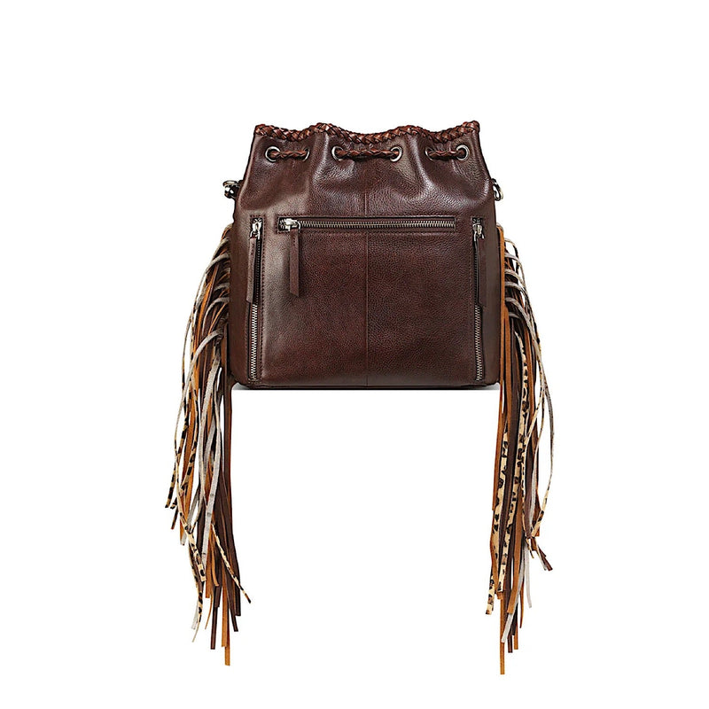 Ariat Women’s Thelma Leather Bucket Bag - Dark Brown