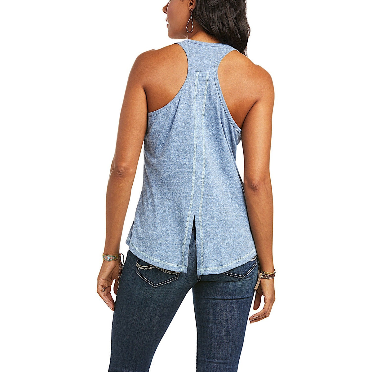 Ariat Womens Tough Girl Sleeveless Tank - Blue - XS Aus 6 - Ariat Womens Tops