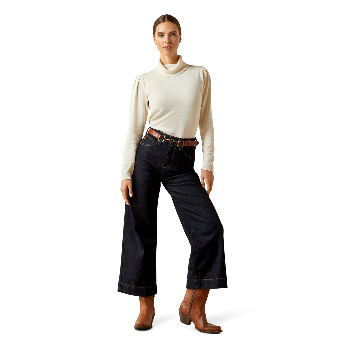 Ariat Womens Ultra High Rise Countryside Wide Crop Jean
