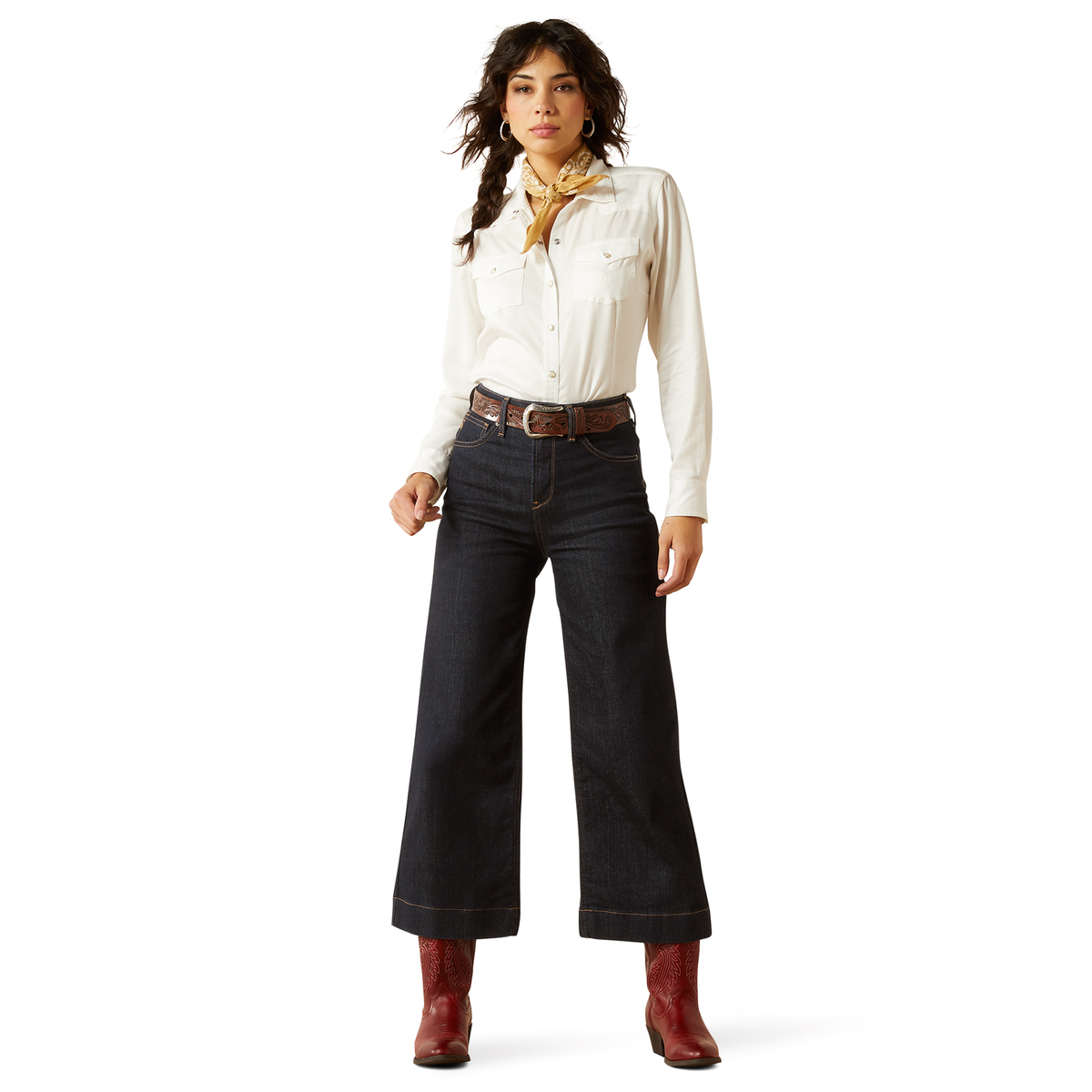 Ariat Womens Ultra High Rise Countryside Wide Crop Jean