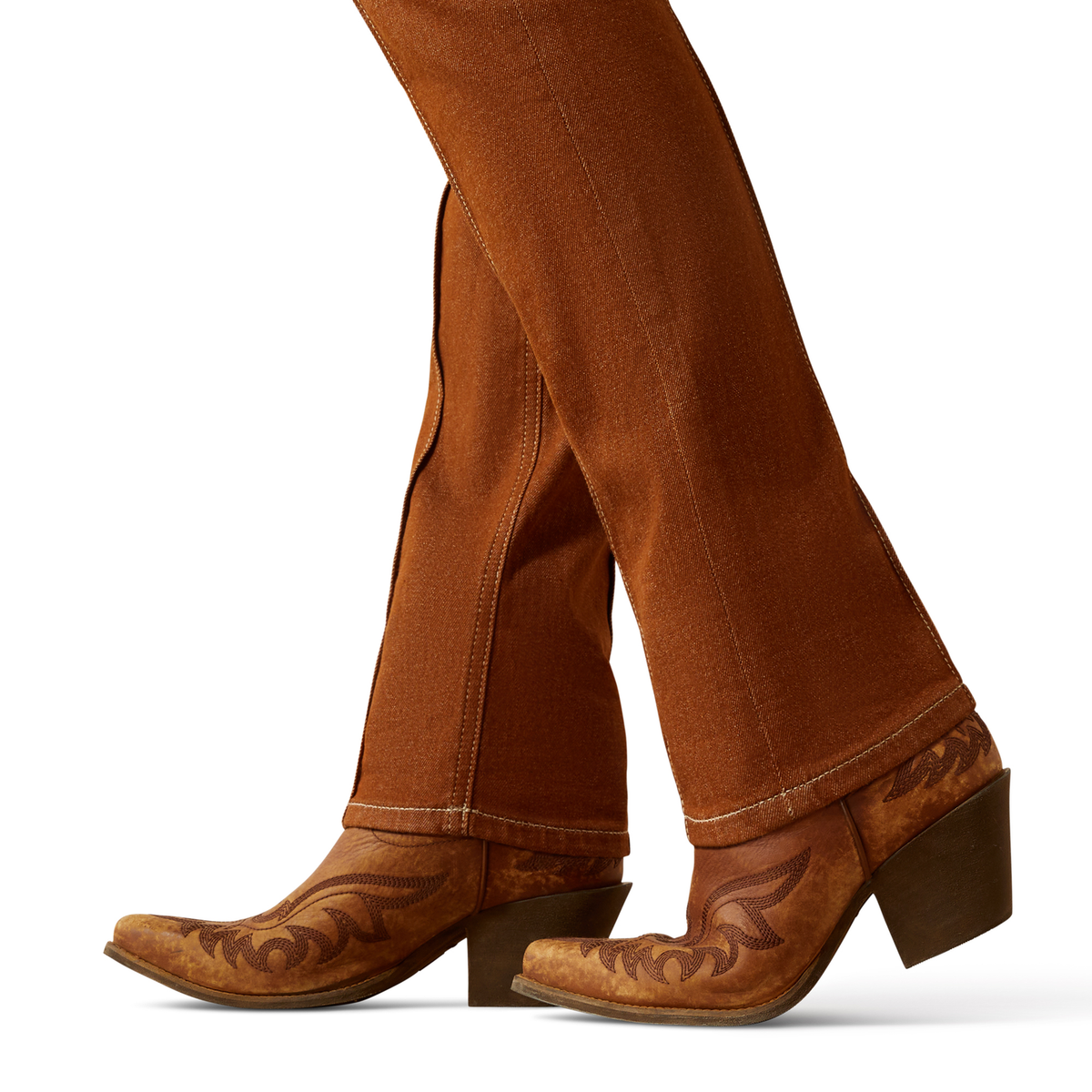 Ariat Womens Ultra High Rise Jazmine Relaxed Straight Leg Jean - Pecan Brown