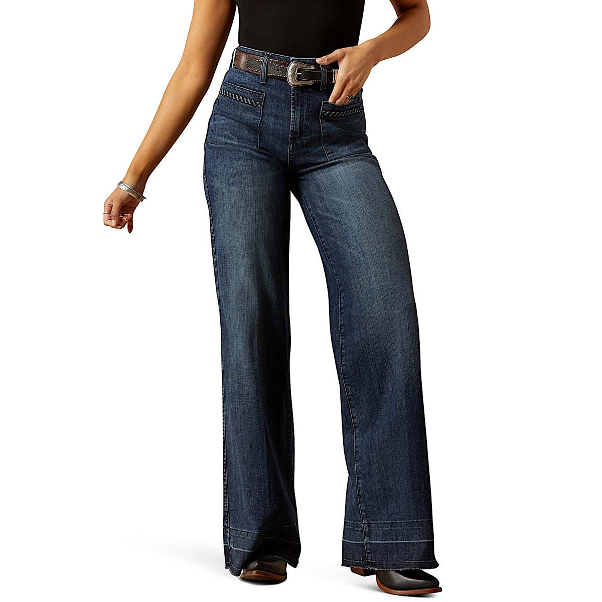Ariat Womens Ultra High Rise Jill Wide Leg Jeans - Pasadena