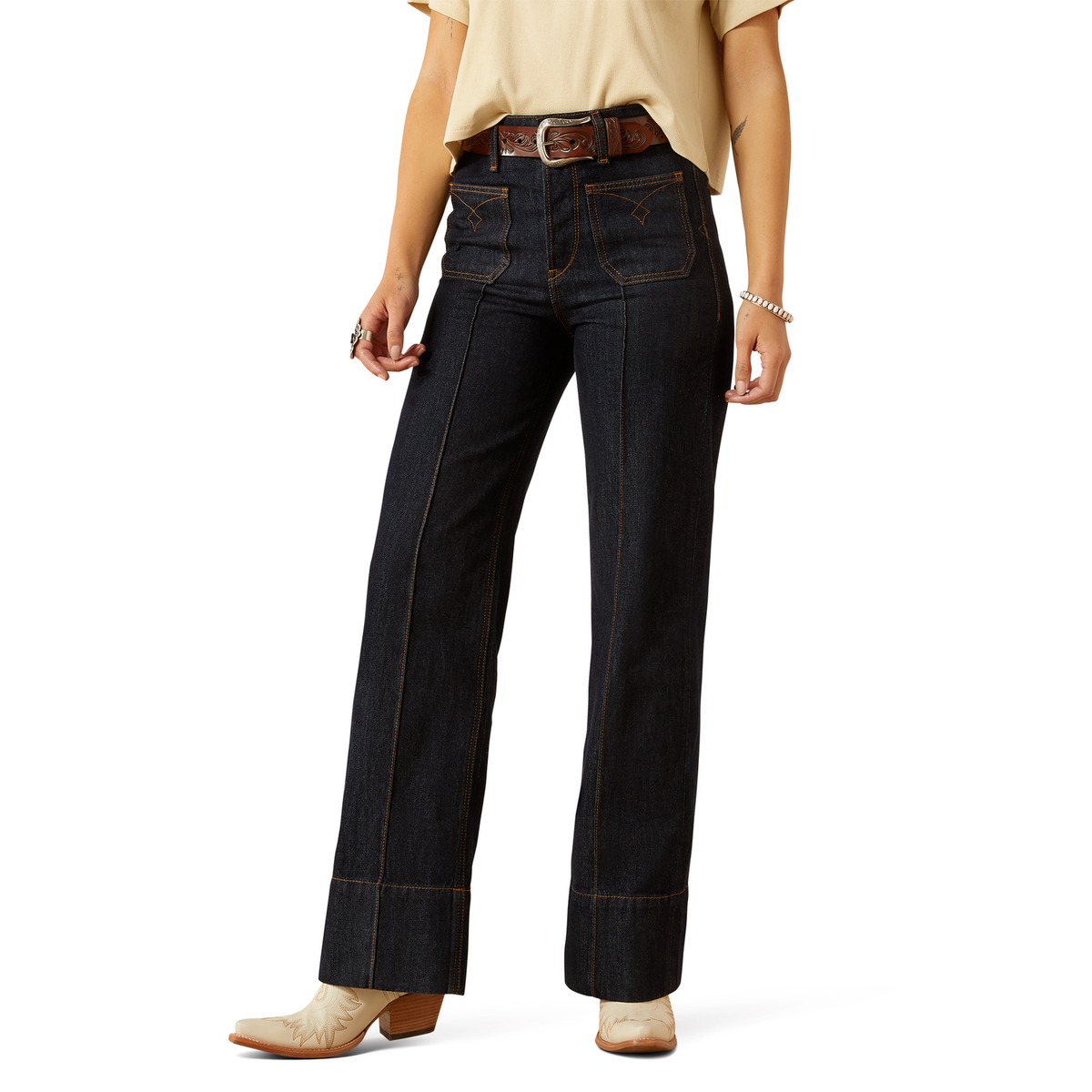 Ariat Womens Ultra High Rise Tomboy Wide Leg Jean - Western