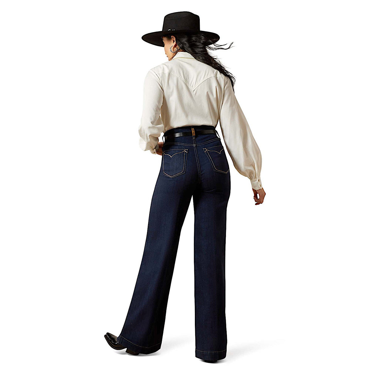 Ariat Womens Ultra High Rise Veronica Wide Leg Jeans - Rinse