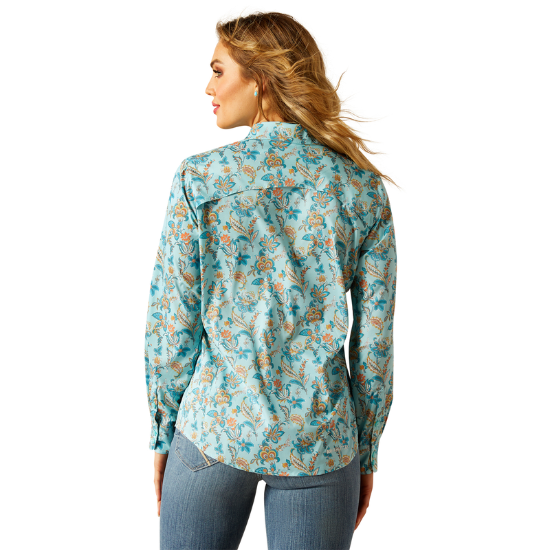 Ariat Womens Venttek Shirt - Blue Paisley Floral