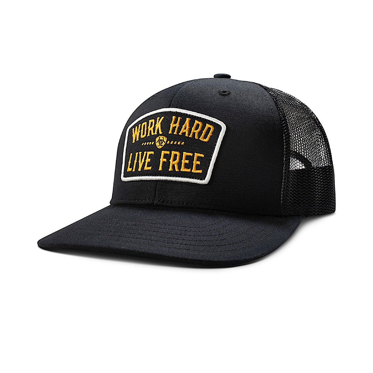 Ariat Work Hard Live Free Patch Snap Back Cap - Charcoal