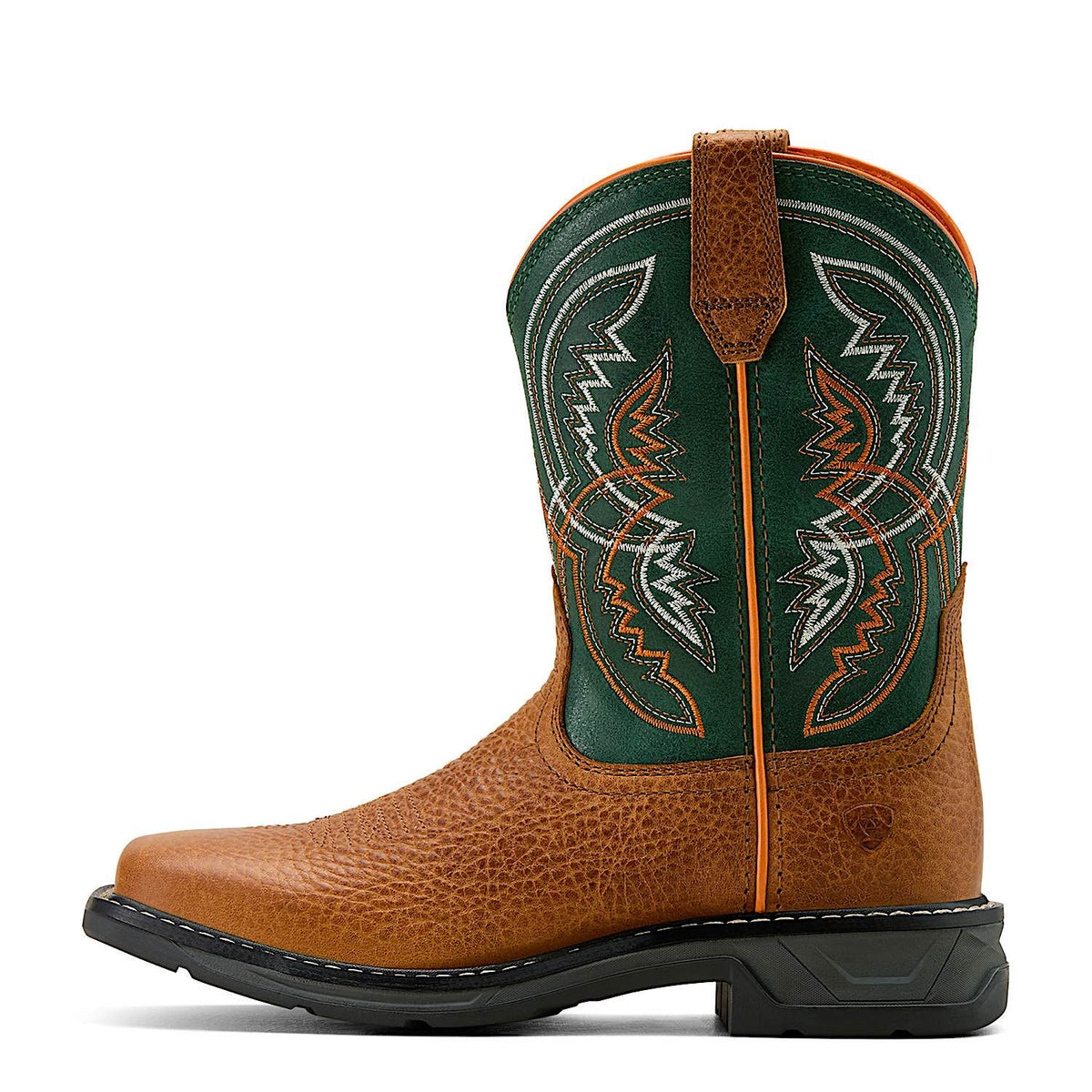 Ariat Youth Workhog XT Coil Western Boot - Honey Tan/Lucky Clover