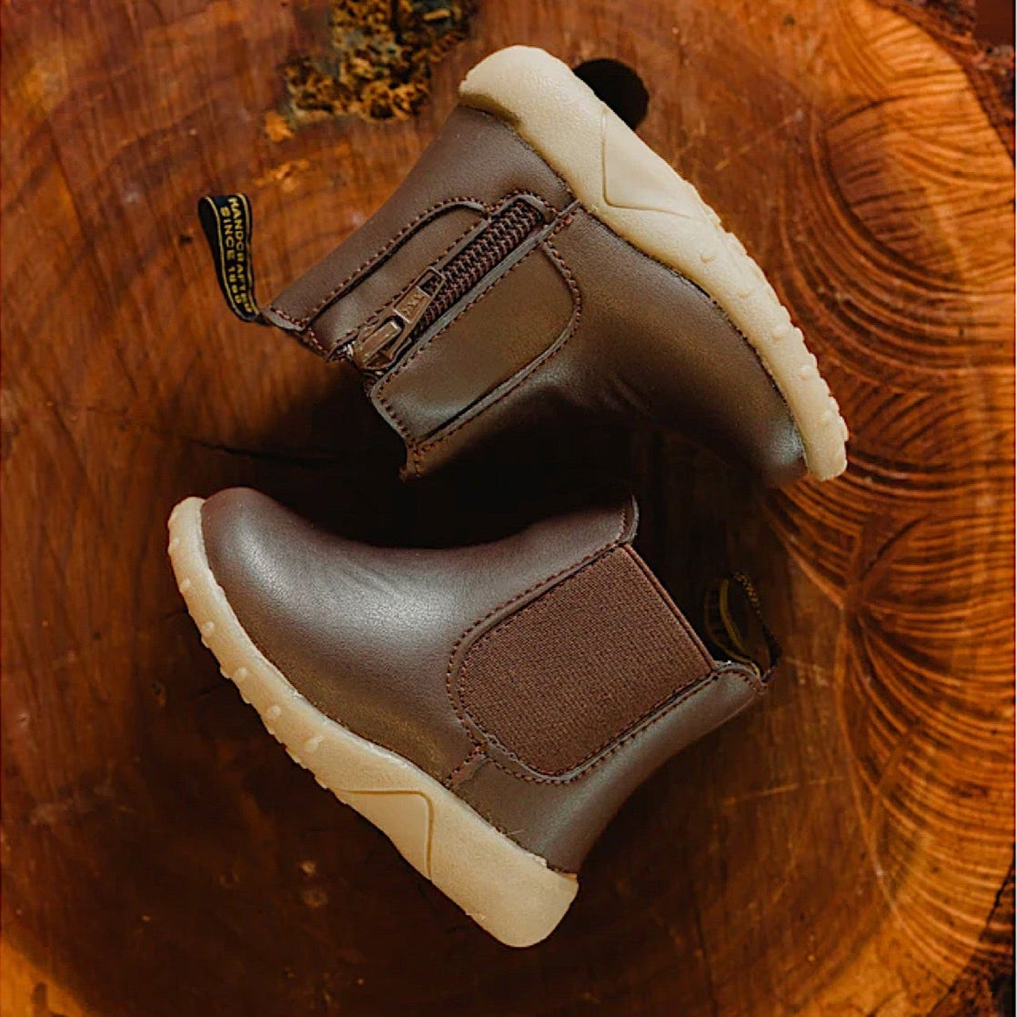 Baxter Infant Jack Baby Booties - Brown