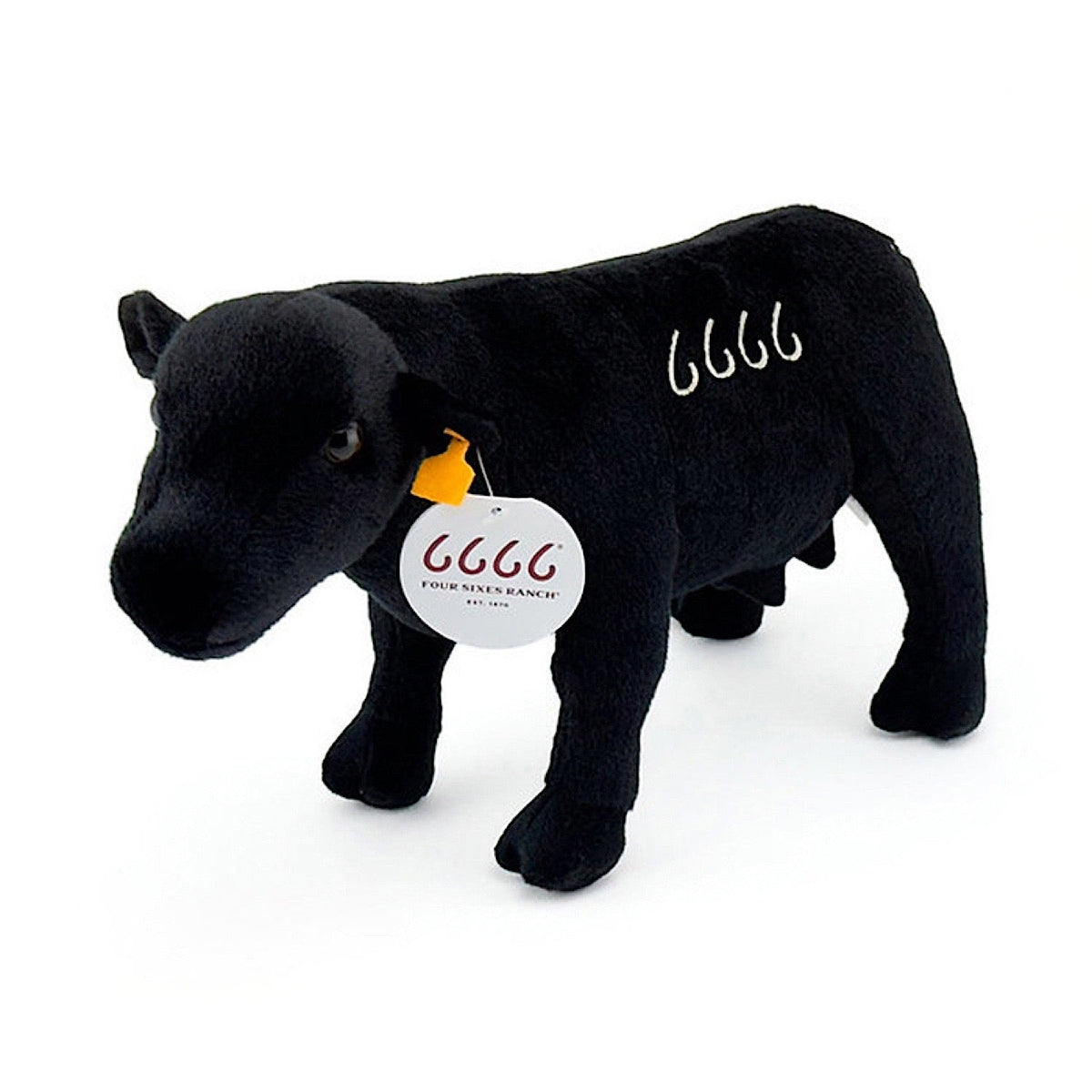 Big Country Toys Four Sixes Ranch Plush Angus Cow - Black