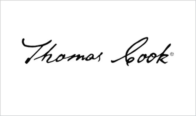 Black cursive thomas book logo on a white background.