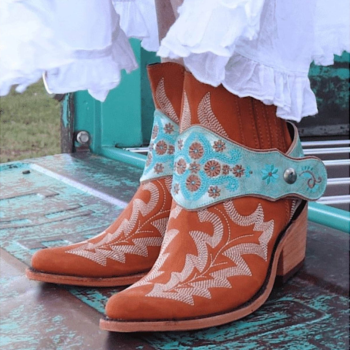 Boot Lassos Olayda Aqua - Deep Turquoise / Rust