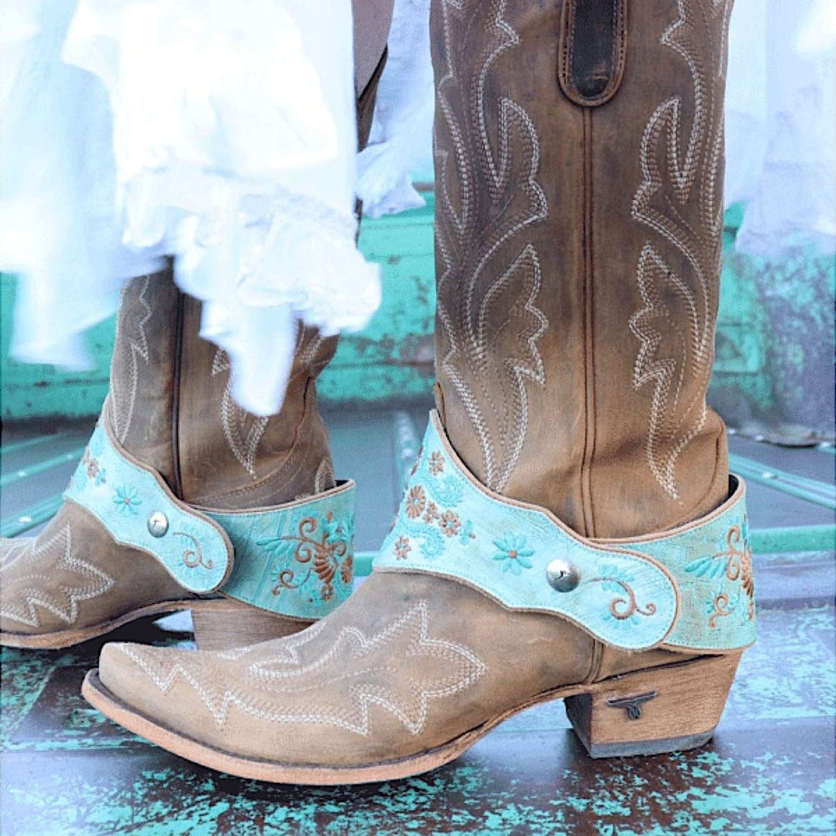 Boot Lassos Olayda Aqua - Deep Turquoise / Rust
