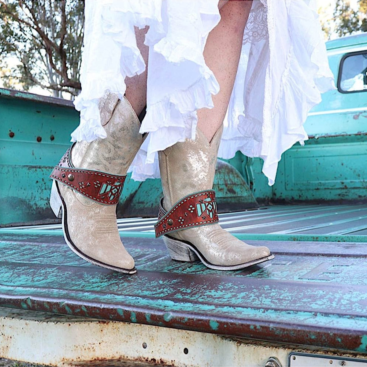 Boot Lassos T-Bird Cut Out - Damiana Orange / Turquoise