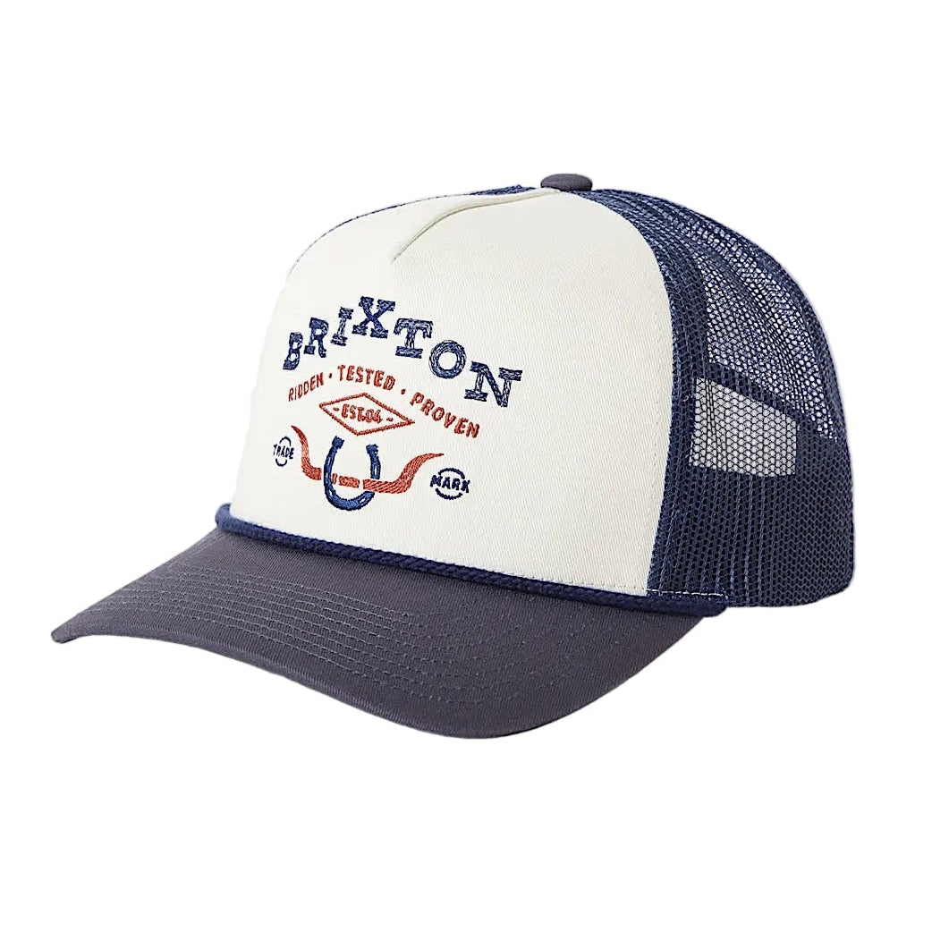 Brixton Beekman Netplus Trucker Cap - Off White/Navy