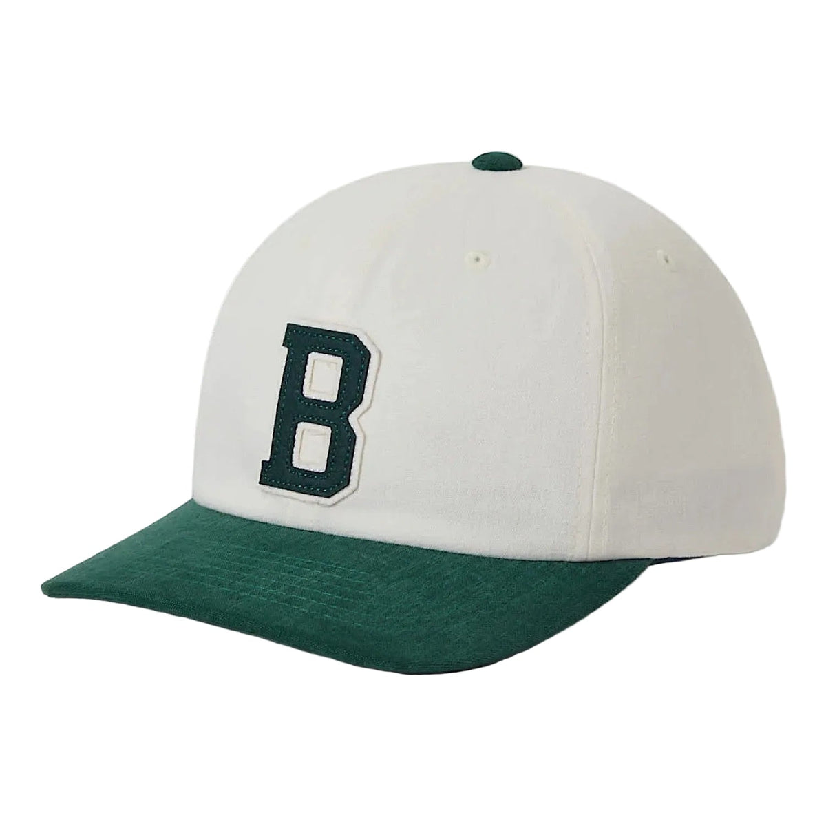 Brixton Big B Mid Profile Cap - Off White/Primal Green