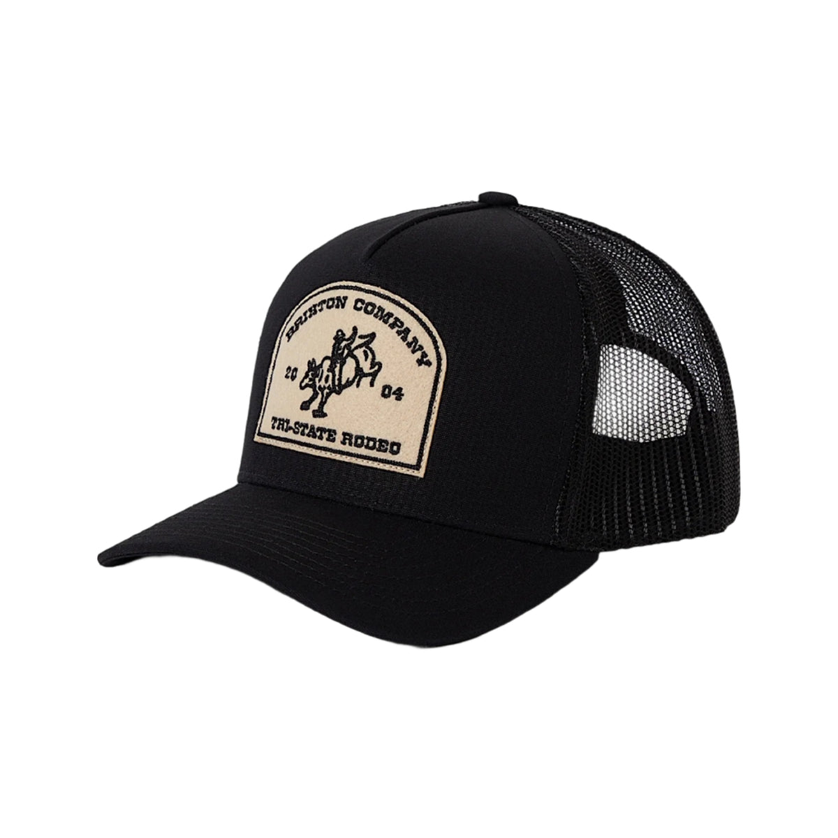 Brixton Danforth Mid Profile Trucker Hat - Black/Black