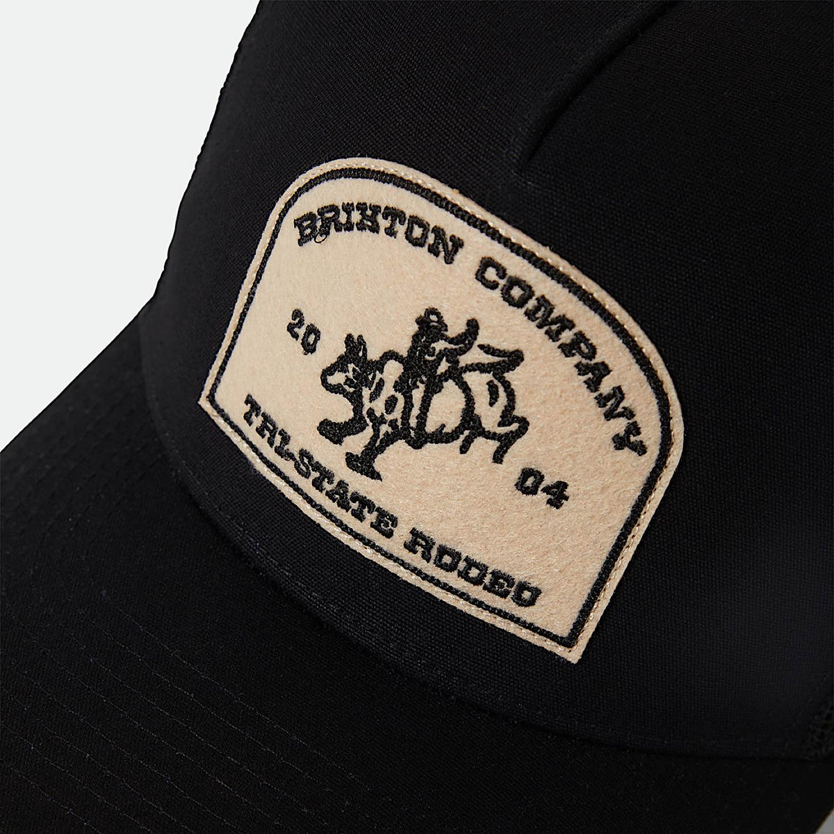 Brixton Danforth Mid Profile Trucker Hat - Black/Black