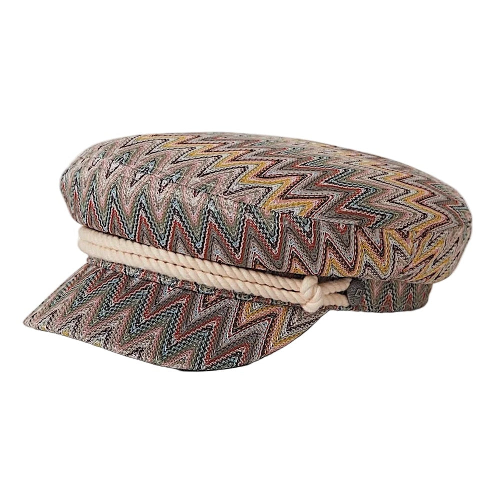 Brixton Fiddler Fisherman Cap - Multi Colour Zigzag