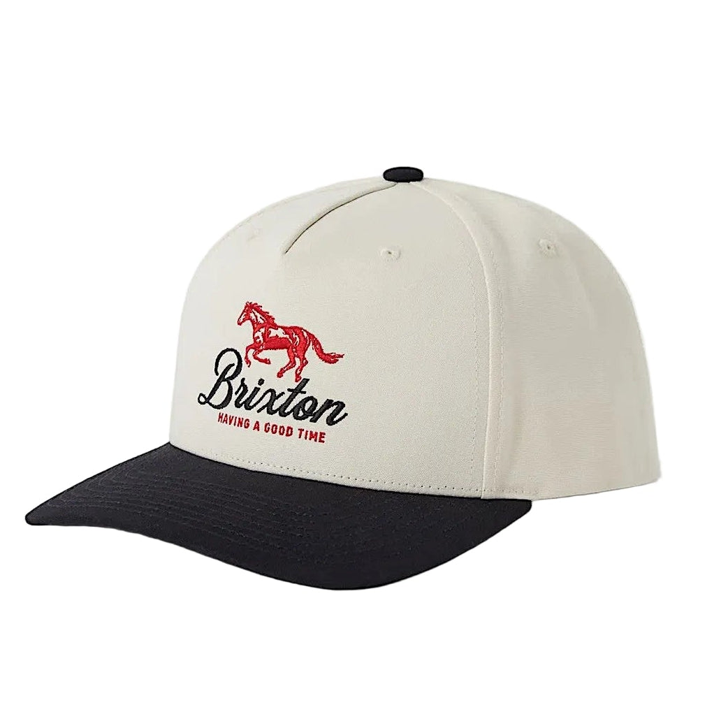 Brixton Good Times Netplus Snapback Cap - Black/White