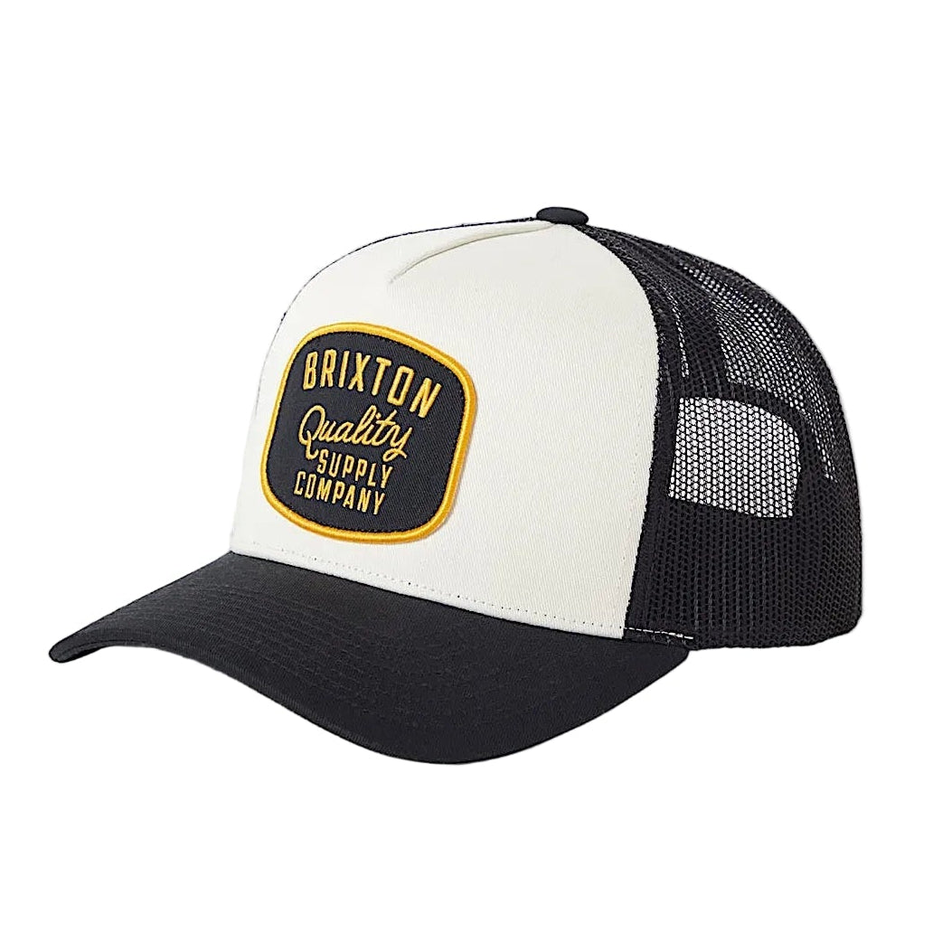 Brixton Hubal Netplus Trucker Hat - Black/Off White/Black