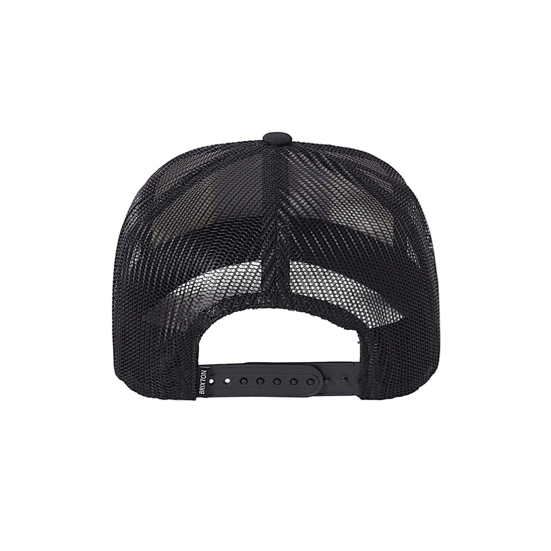 Brixton Hubal Netplus Trucker Hat - Black/Off White/Black